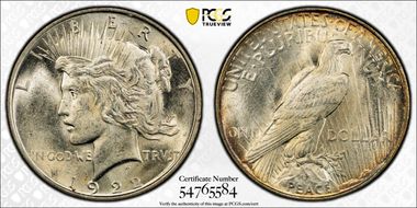 1922 $1 MS62