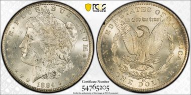 1884-CC $1 GSA Hoard MS63