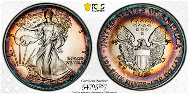 1989 $1 Silver Eagle N1