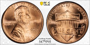 2023 1C Shield, Extra "V" MS65RD
