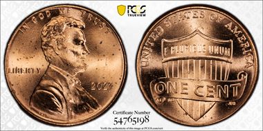 2023 1C Shield, Extra "V" MS64RD