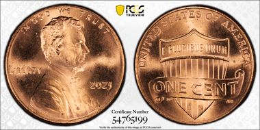 2023 1C Shield, Extra "V" MS65RD