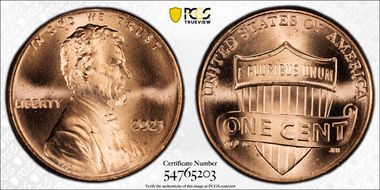 2023 1C Shield, Extra "V" MS65RD
