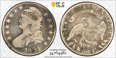 1824 50C Over Various Dates F12