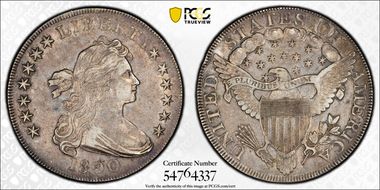 1800 $1 Dotted Date AU53