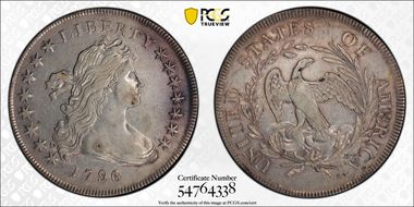 1796 $1 Small Date, Large Letters XF45