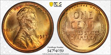 1927 1C MS67+ RD