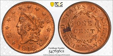 1818 1C MS63+ RD