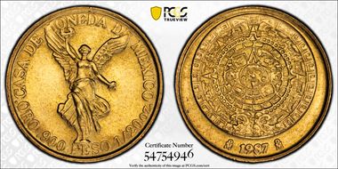 1987-Mo 1/20 oz KM-530  Au MS68