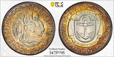 1936-S 50C Rhode Island MS67+