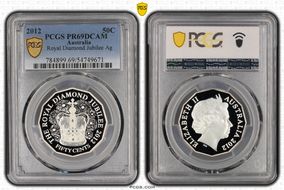 2012 50C Royal Diamond Jubilee Ag PR69DCAM