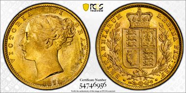 1879-S Sov S-3855 Shield AU58