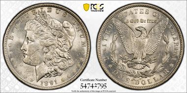 1891 $1 MS61
