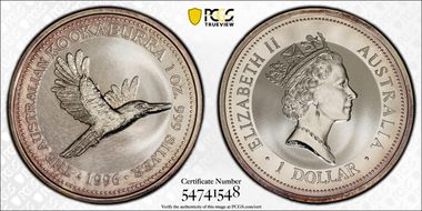 1996 $1 Kookaburra Ag MS69