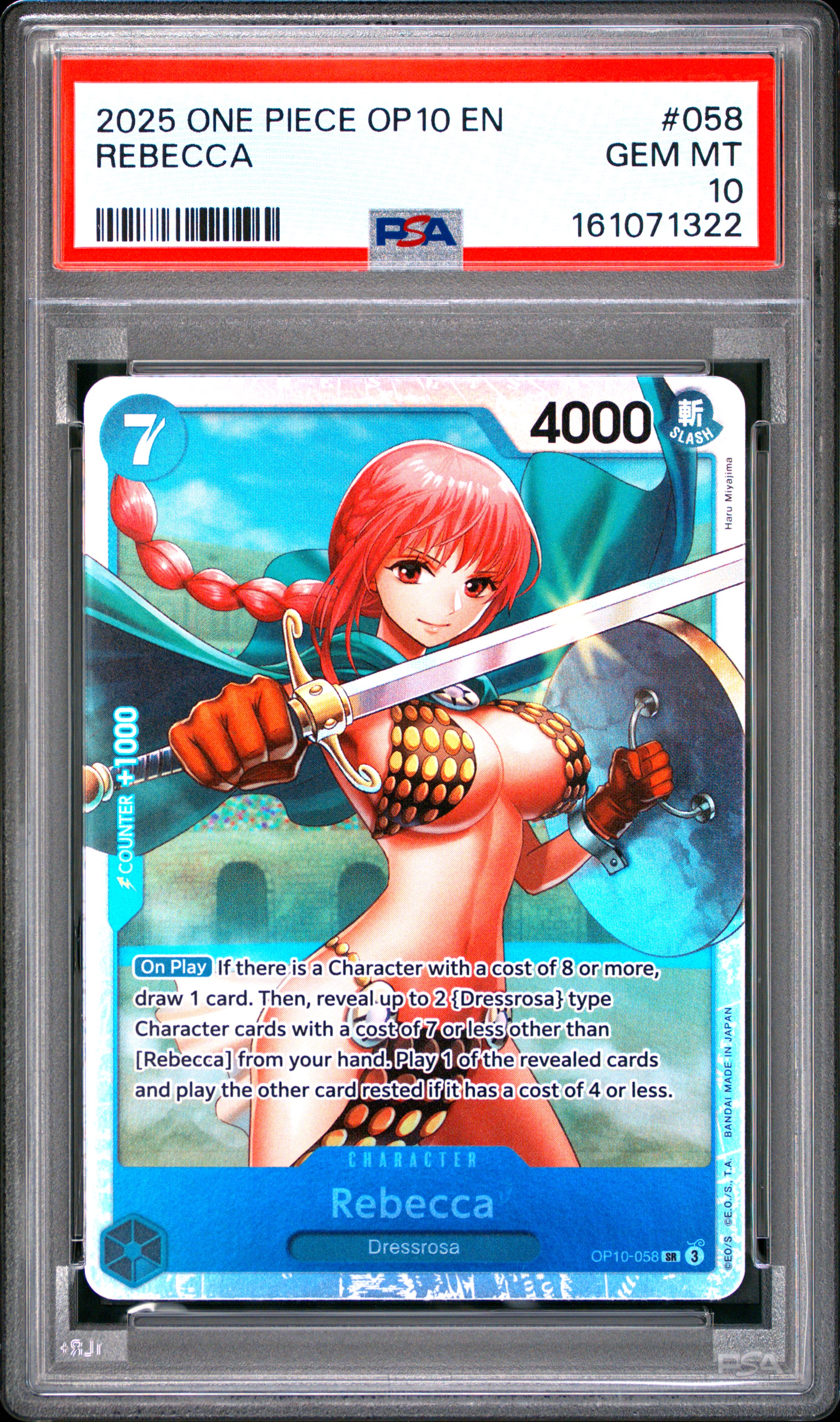 2025 #058 Rebecca PSA 10 One Piece OP10-Royal Blood