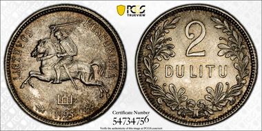 1925 2 Litu KM-77 Ag MS64