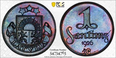 1926 Santims MS66BN