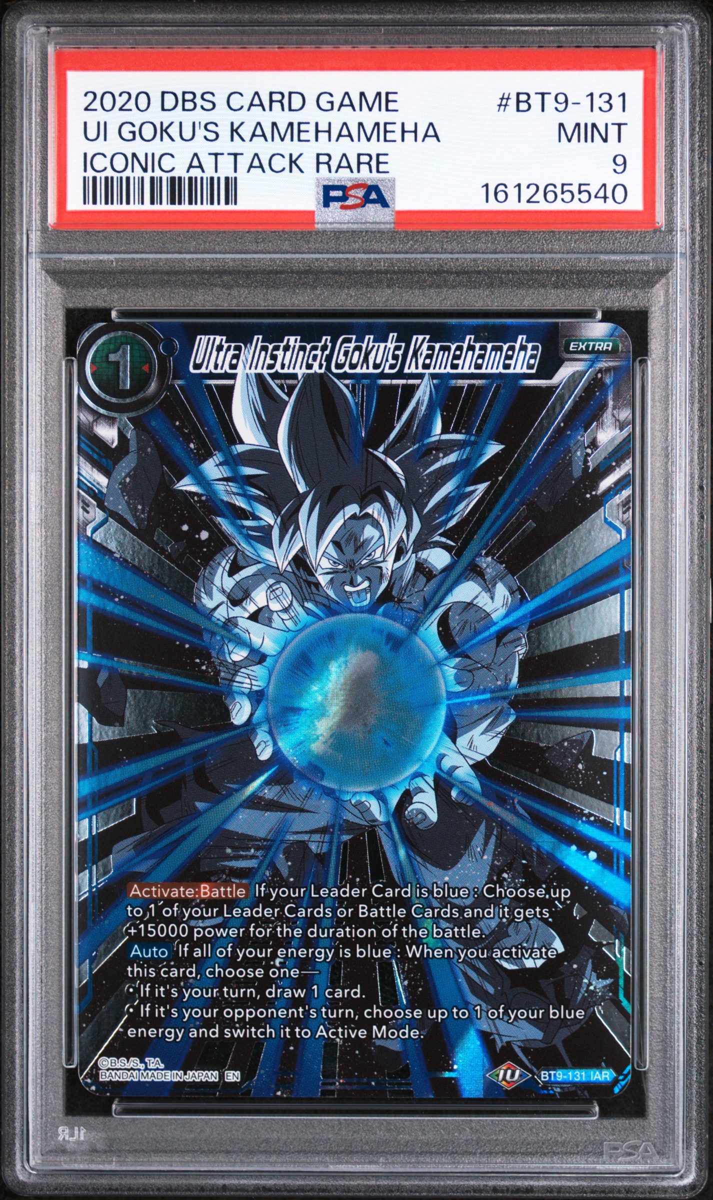 2020 #BT9-131 Ultra Instinct Goku's Kamehameha PSA 9 Dragon Ball Super Card Game Series 9 Universal Onslaught