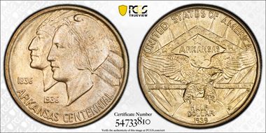 1939-D 50C Arkansas MS66
