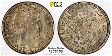 1915-D 25C MS62