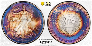 2001 $1 Silver Eagle MS67