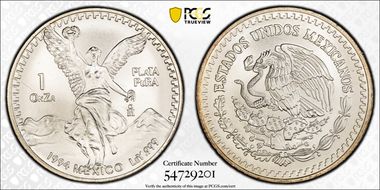 1994-Mo Onza Libertad Ag MS68