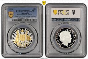 2016 50C Selective Gilt Silver 50th Ann. Decimal Currency PR69DCAM
