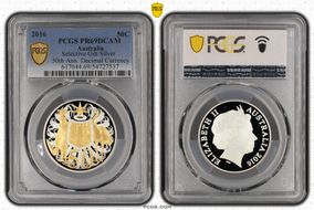 2016 50C Selective Gilt Silver 50th Ann. Decimal Currency PR69DCAM