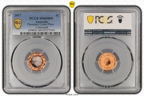 2017 1C Planetary Coins Pluto Colorized MS69RD