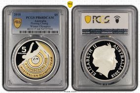 2018 $5 Pyeong Chang Winter Olympics PR68DCAM