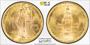 1926 $2.50 Sesquicentennial MS65+ 