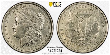 1892-O $1 AU50