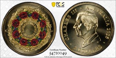 2025-C $2 Remembering WWII Colorized Al-Br MS69