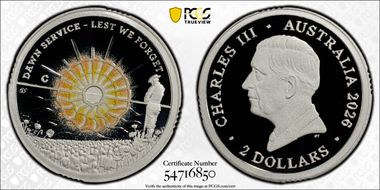 2026-C $2 Dawn Service Ag Colorized First Strike PR70DCAM
