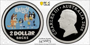 2026 $2 Bluey Colorized Ag PR70DCAM