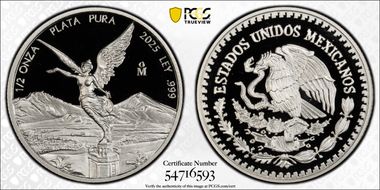 2025-Mo 1/2 oz Libertad Ag PR70DCAM
