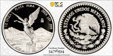 2025-Mo 1/2 oz Libertad Ag PR70DCAM