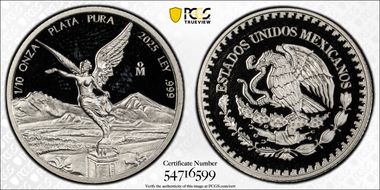 2025-Mo 1/10 oz Libertad Ag PR69DCAM