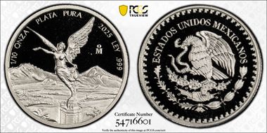 2025-Mo 1/10 oz Libertad Ag PR69DCAM