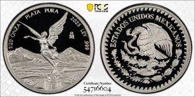 2025-Mo 1/20 oz Libertad Ag PR70DCAM