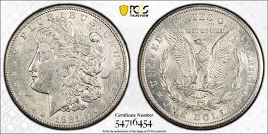 1921-S $1 AU58