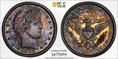 1892-S 25C MS64