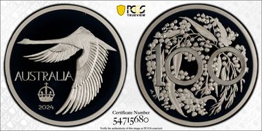 2024 Medal Swan "Pattern Dollar" Ag ACR 60th Anniversary PR69DCAM