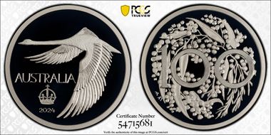 2024 Medal Swan "Pattern Dollar" Ag ACR 60th Anniversary PR69DCAM