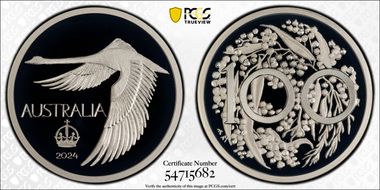 2024 Medal Swan "Pattern Dollar" Ag ACR 60th Anniversary PR69DCAM
