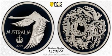 2024 Medal Swan "Pattern Dollar" Ag ACR 60th Anniversary PR69DCAM