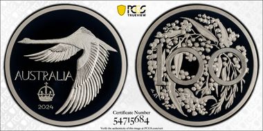 2024 Medal Swan "Pattern Dollar" Ag ACR 60th Anniversary PR70DCAM