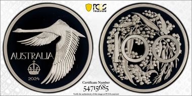 2024 Medal Swan "Pattern Dollar" Ag ACR 60th Anniversary PR69DCAM