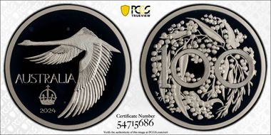 2024 Medal Swan "Pattern Dollar" Ag ACR 60th Anniversary PR68DCAM