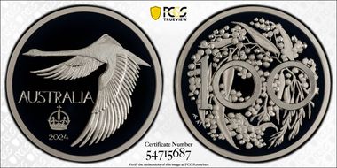 2024 Medal Swan "Pattern Dollar" Ag ACR 60th Anniversary PR70DCAM